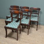 Set of Six 19th Century Double Sabre Leg Mahogany Antique Dining Chairs