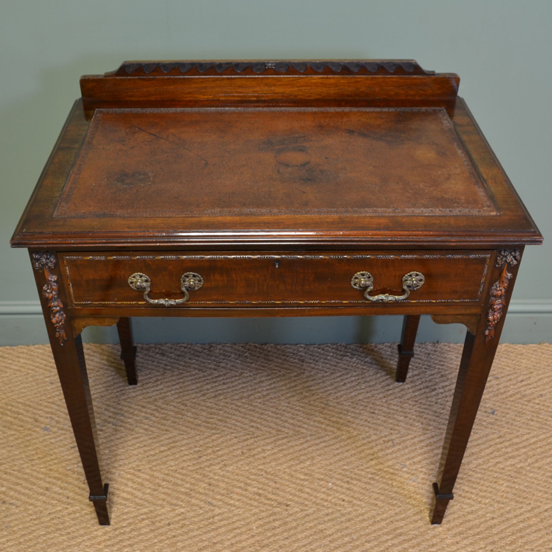 Quality Warring and Gillows Antique Edwardian Writing Table - Image 6 of 10