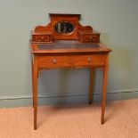 Elegant Small Edwardian Inlaid Antique Bonheur Du Jour / Writing Table