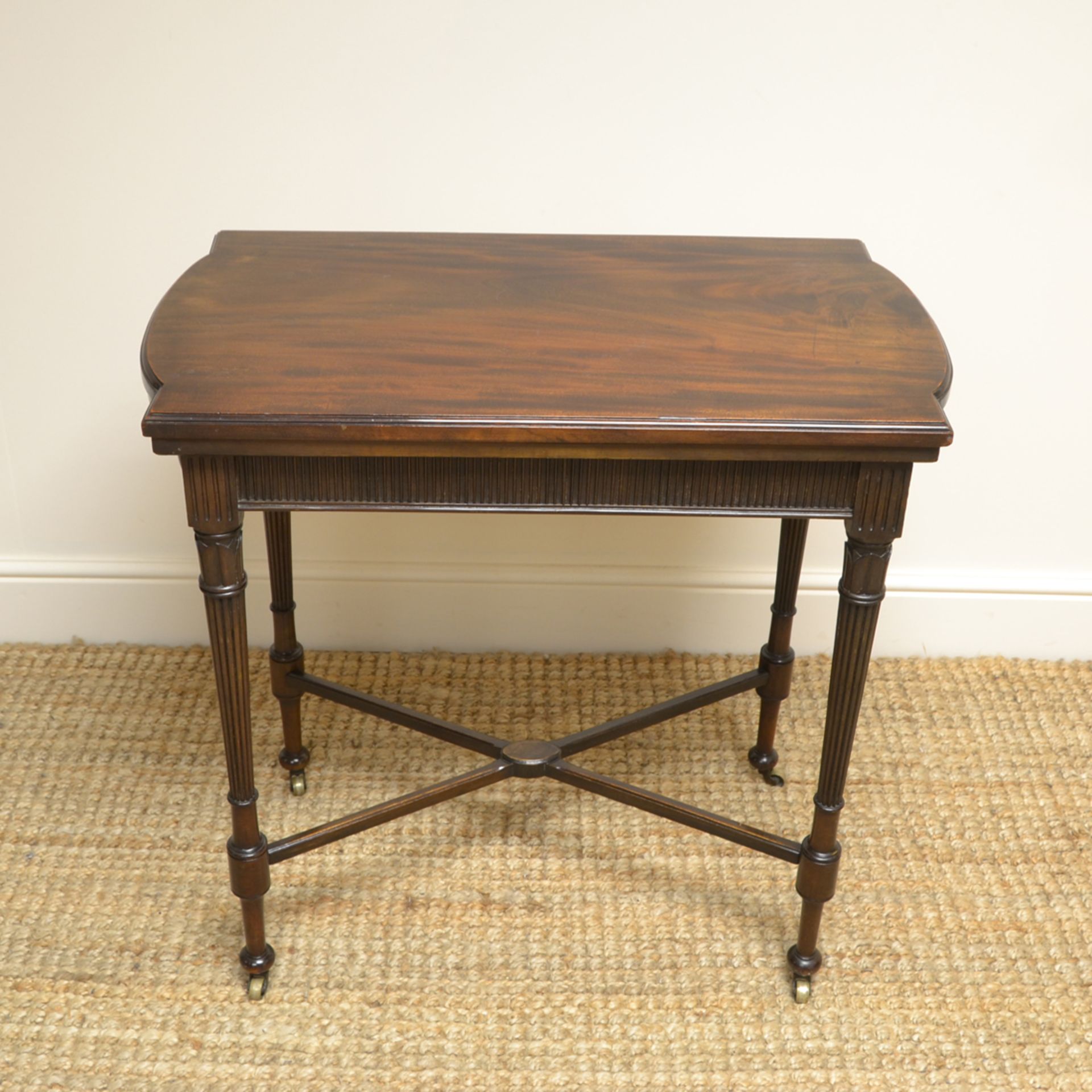 Quality Walnut Edwardian Antique Card Table – Games Table