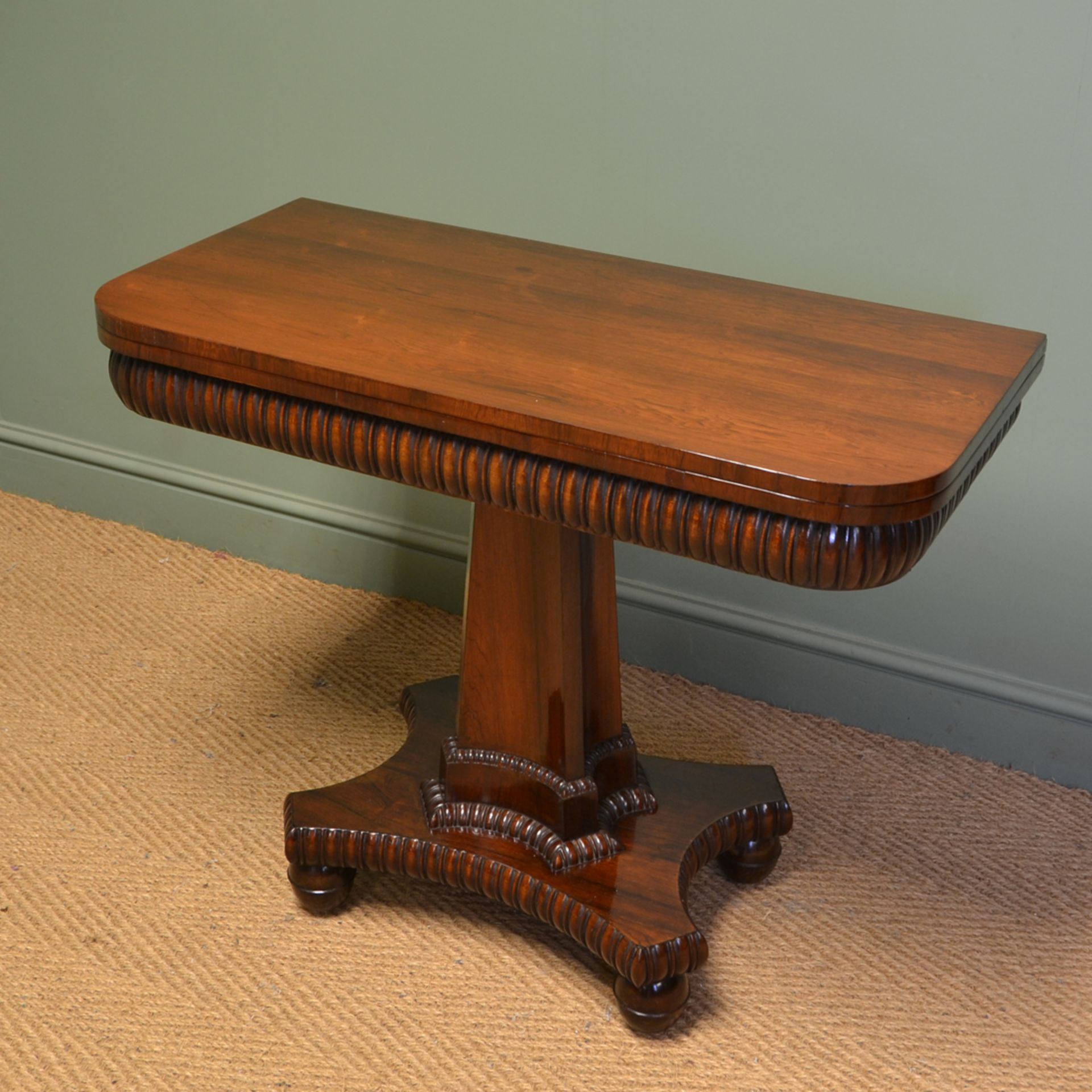Striking William IV Rosewood Antique Tea Table - Image 8 of 8