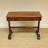 Quality Victorian Figured Mahogany Antique Writing Table / Library Table