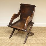 Victorian Arts And Crafts Solid Oak Antique Glastonbury Chair