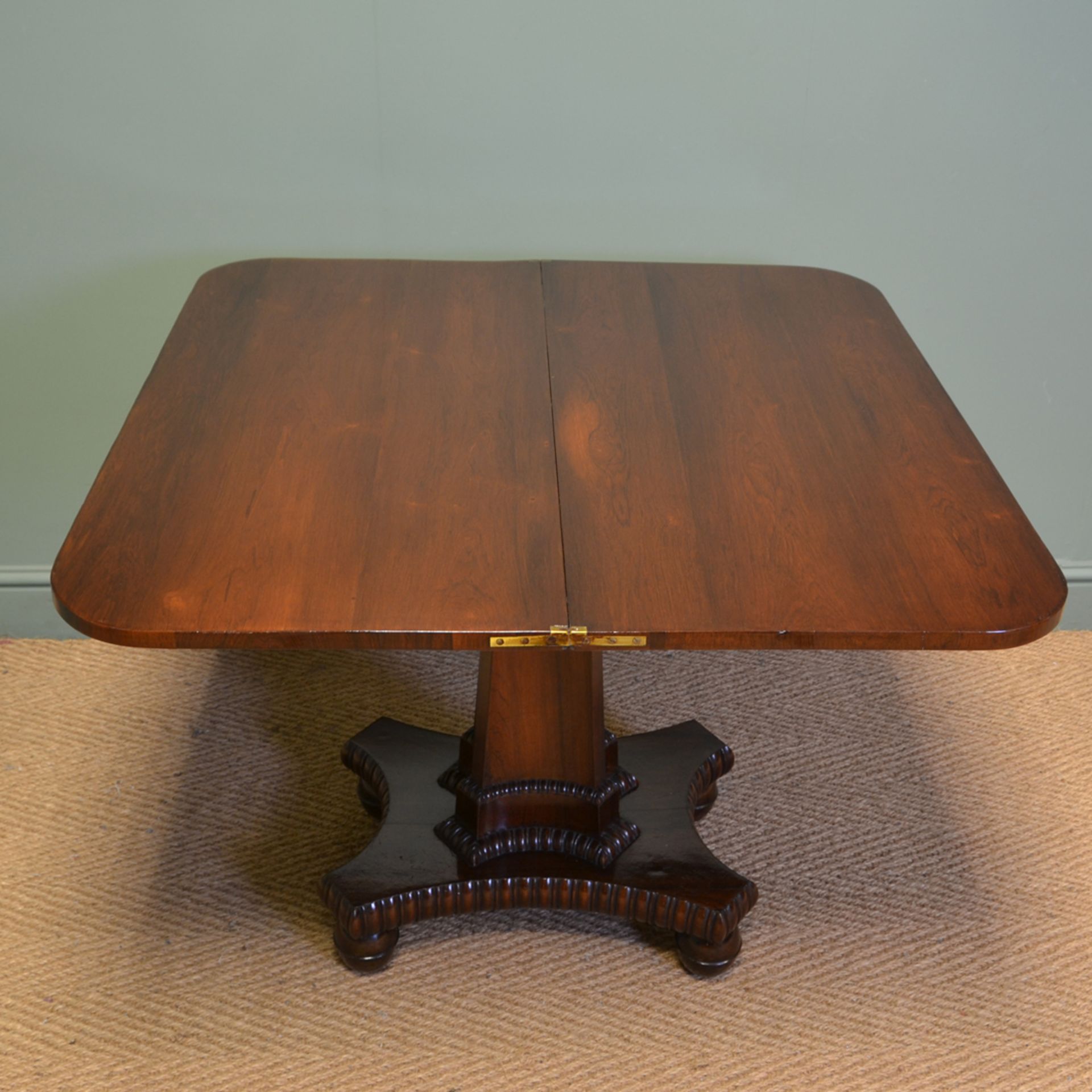 Striking William IV Rosewood Antique Tea Table - Image 2 of 8