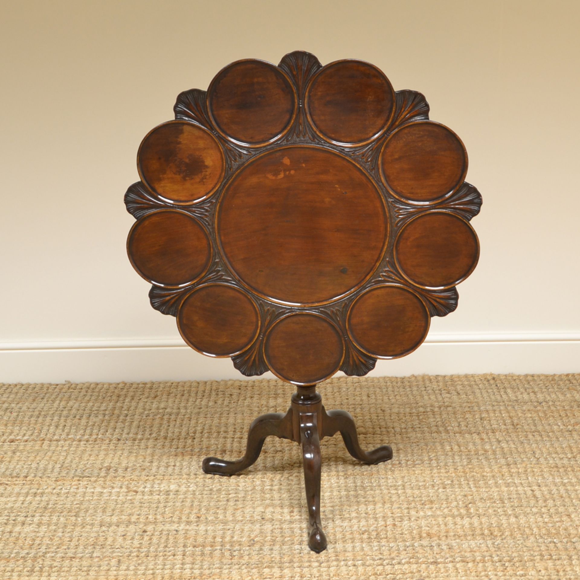 Unusual Georgian Mahogany Antique Supper Table - Image 4 of 5