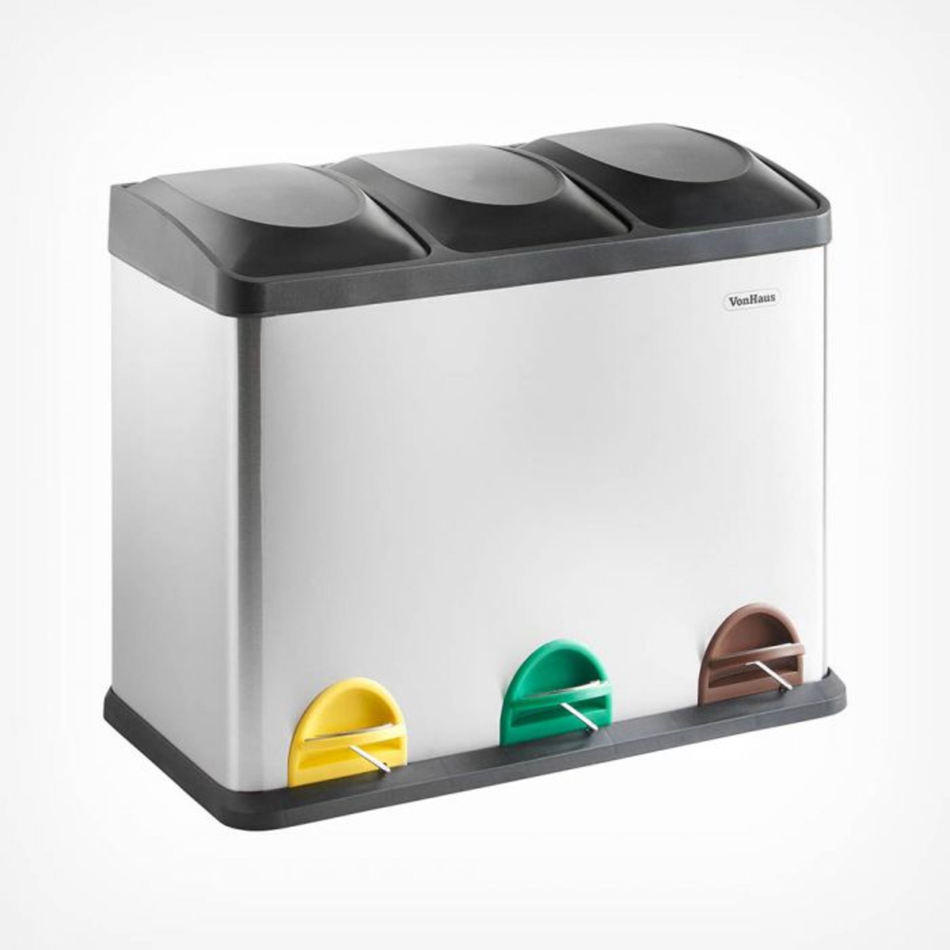 (S66) 45L Pedal Recycling Bin Keep on top of your recycling and keep your home looking stylish... - Image 2 of 4