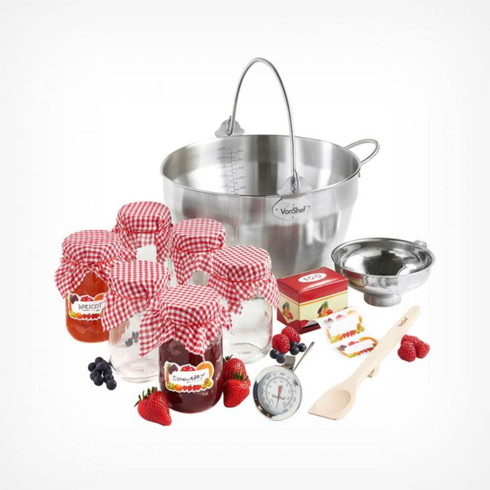 (S26) 9L Maslin Pan Jam Set Bundle Make delicious jams, chutneys and preserves 9L stainless s... - Image 2 of 3