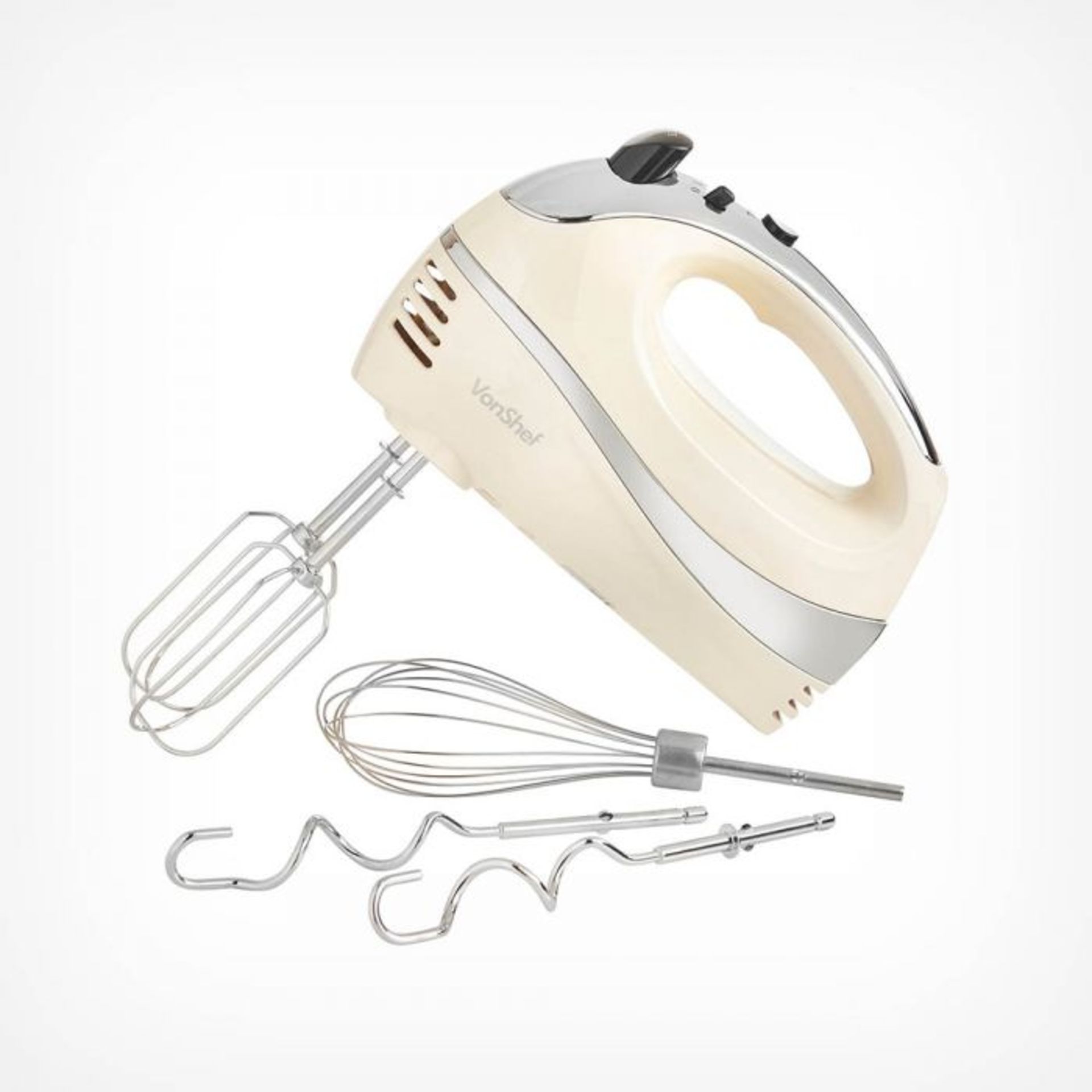 (S110) 300W Cream Hand Mixer Powerful 300W Motor effortlessly whisks, mixes and kneads Includ... - Image 3 of 6