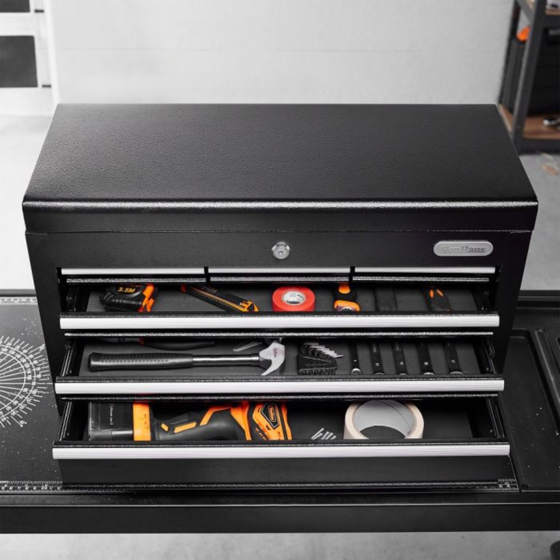 (S302) Topchest Tool Box All-metal topchest offers a secure solution to your workshop tool and... - Image 4 of 5