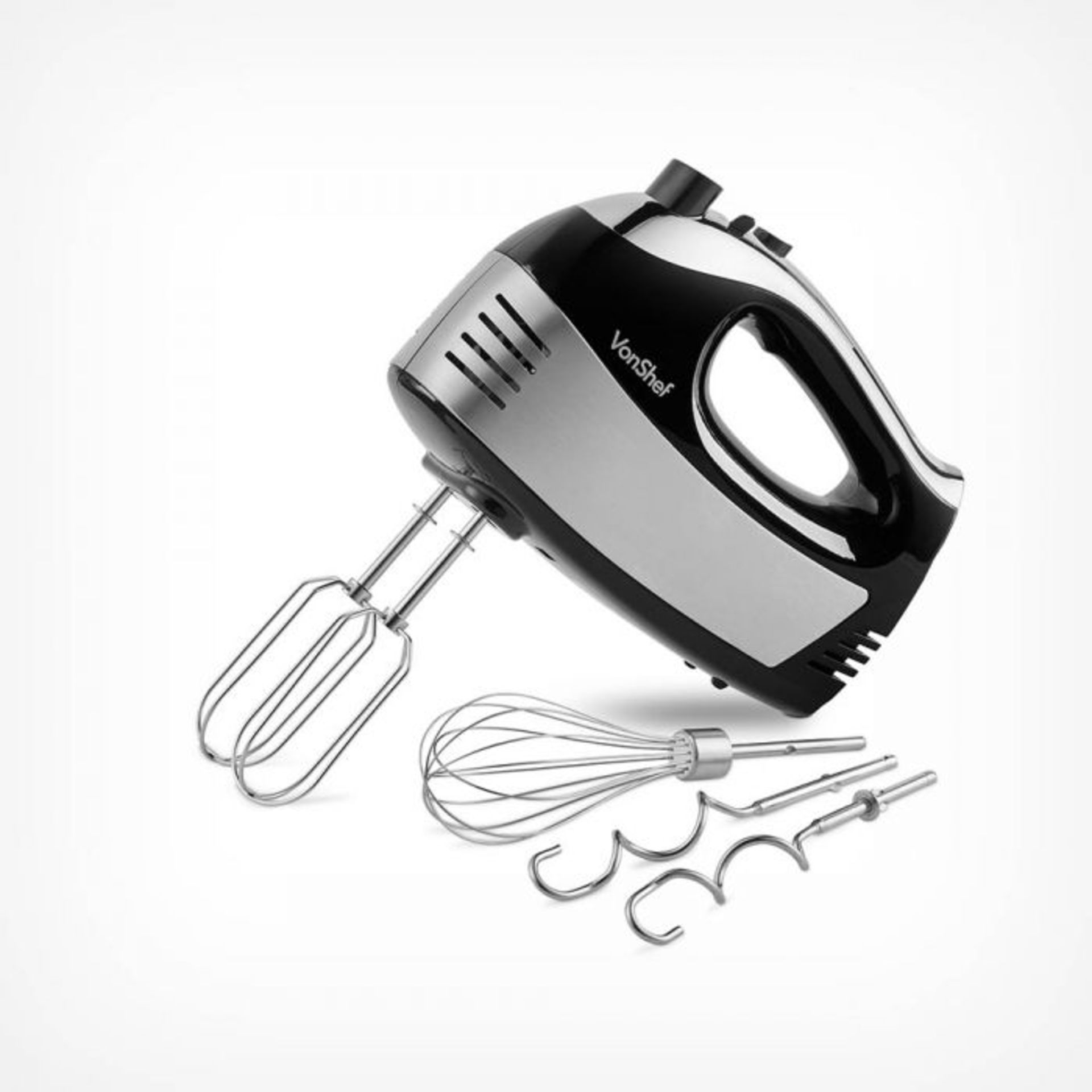 (S62) 400W Black Hand Mixer Powerful 400W motor lets you whisk, mix and knead effortlessly I... - Image 2 of 5