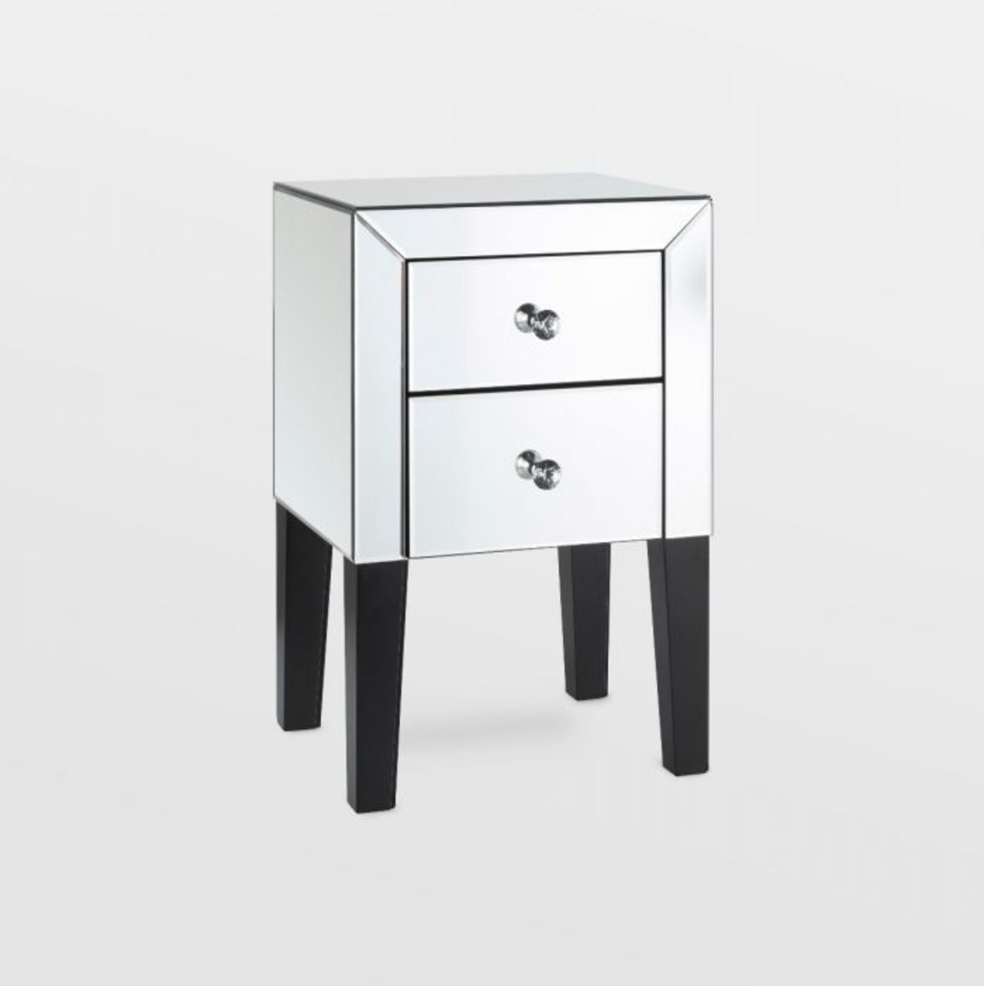 (V6) Silver Mirrored Bedside Table Add some luxury to your bedroom with this stunning Beautify... - Image 2 of 3