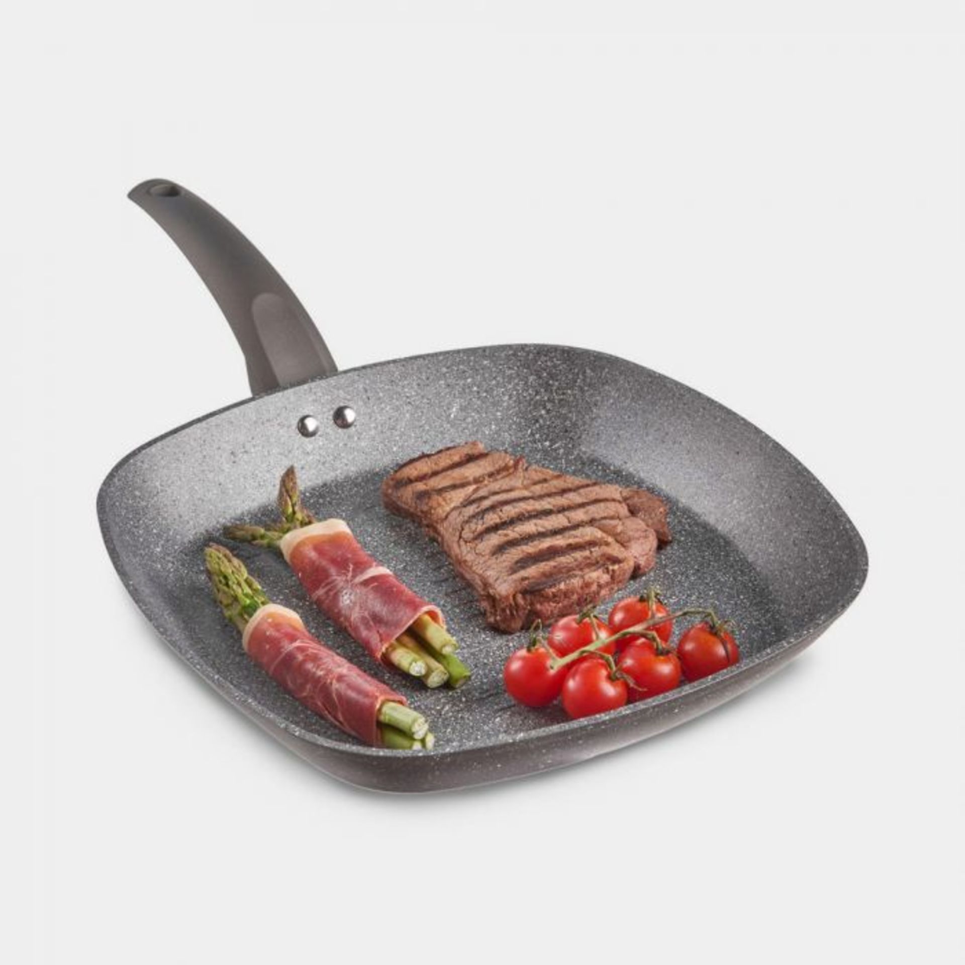 (S68) 28cm Marble Griddle Pan Enjoy deliciously chargrilled fish, meats and vegetables with th... - Image 2 of 5