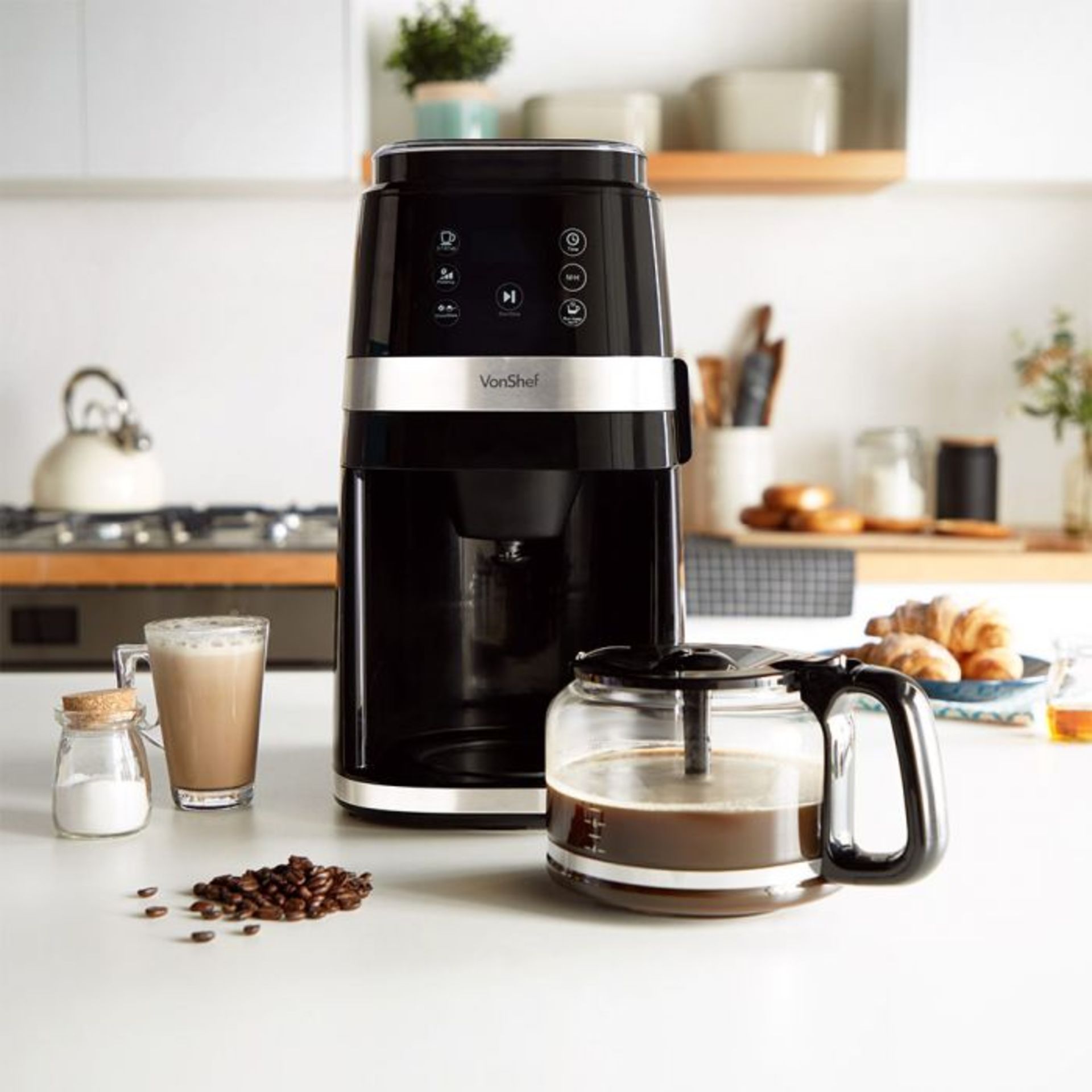 (S412) 1.5L Bean to Cup Coffee Machine Use with either ground coffee or coffee beans and choos... - Image 3 of 4