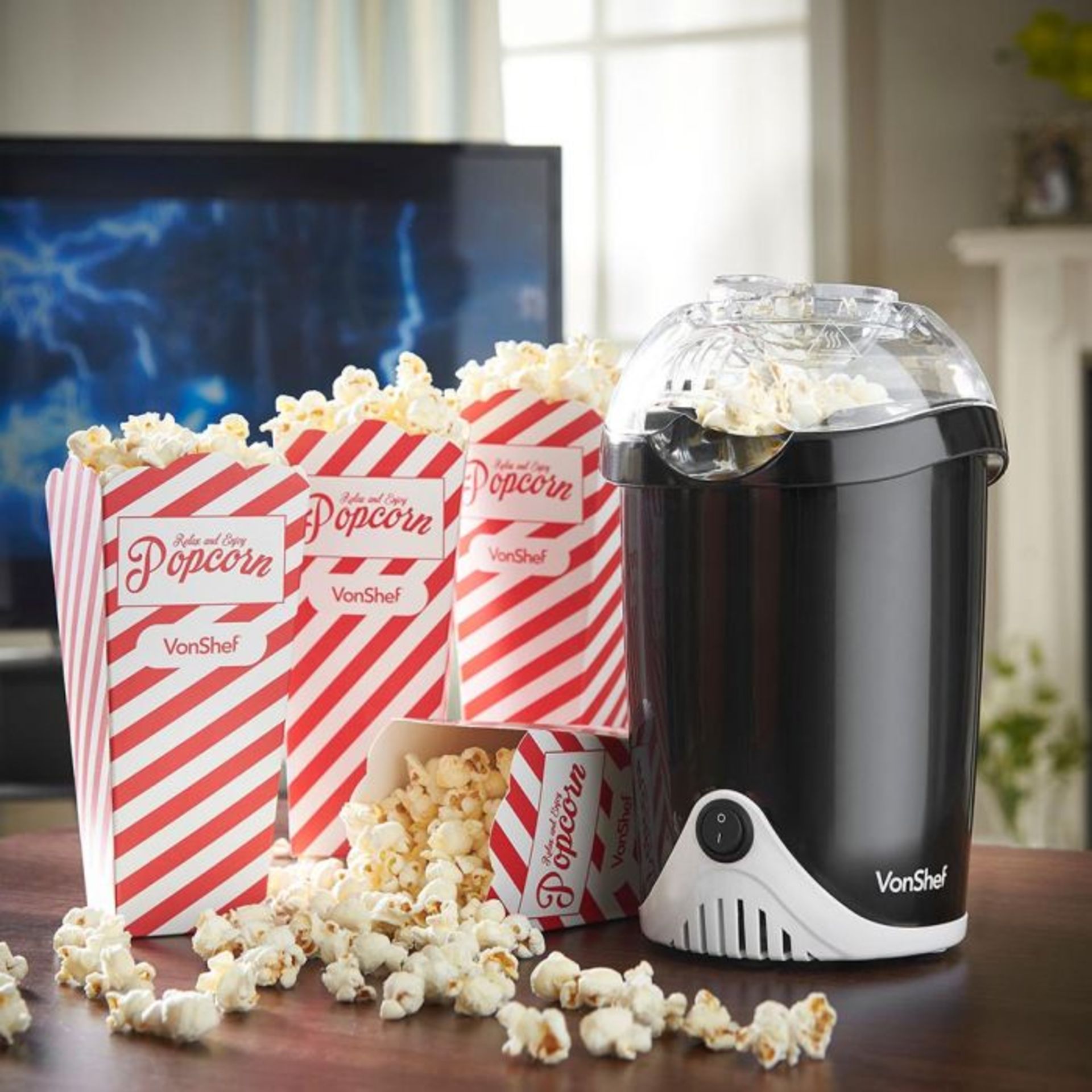 (S30) Hot Air Popcorn Maker Create your own flavours of popcorn! From Sweet & Buttery all the ...