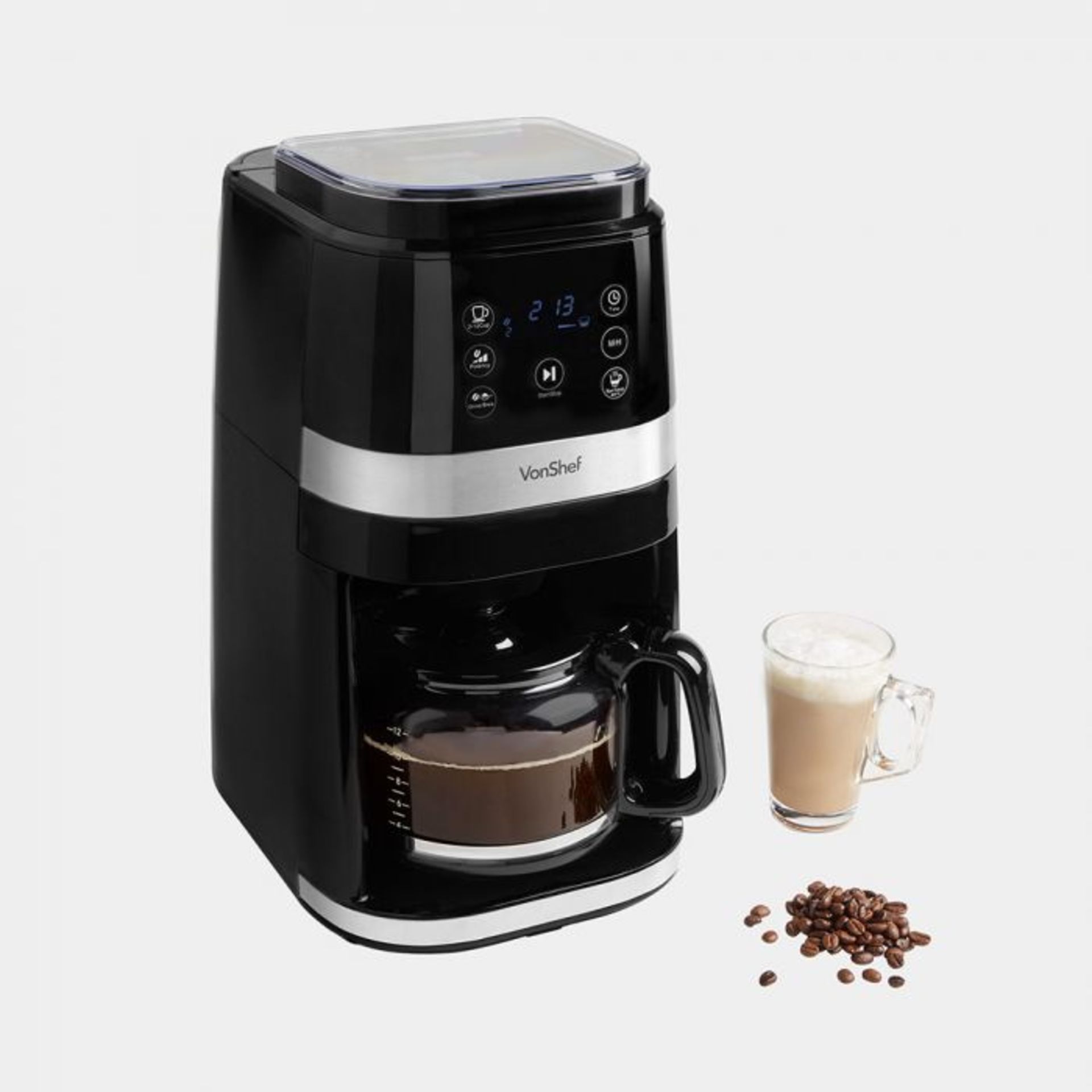 (S412) 1.5L Bean to Cup Coffee Machine Use with either ground coffee or coffee beans and choos... - Image 2 of 4