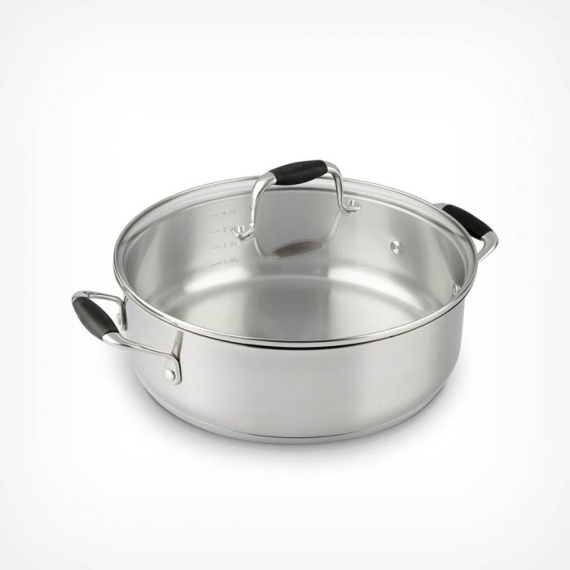 (S28) 28cm Stainless Steel Casserole Pot 4L capacity shallow casserole dish offers more than e... - Image 2 of 4