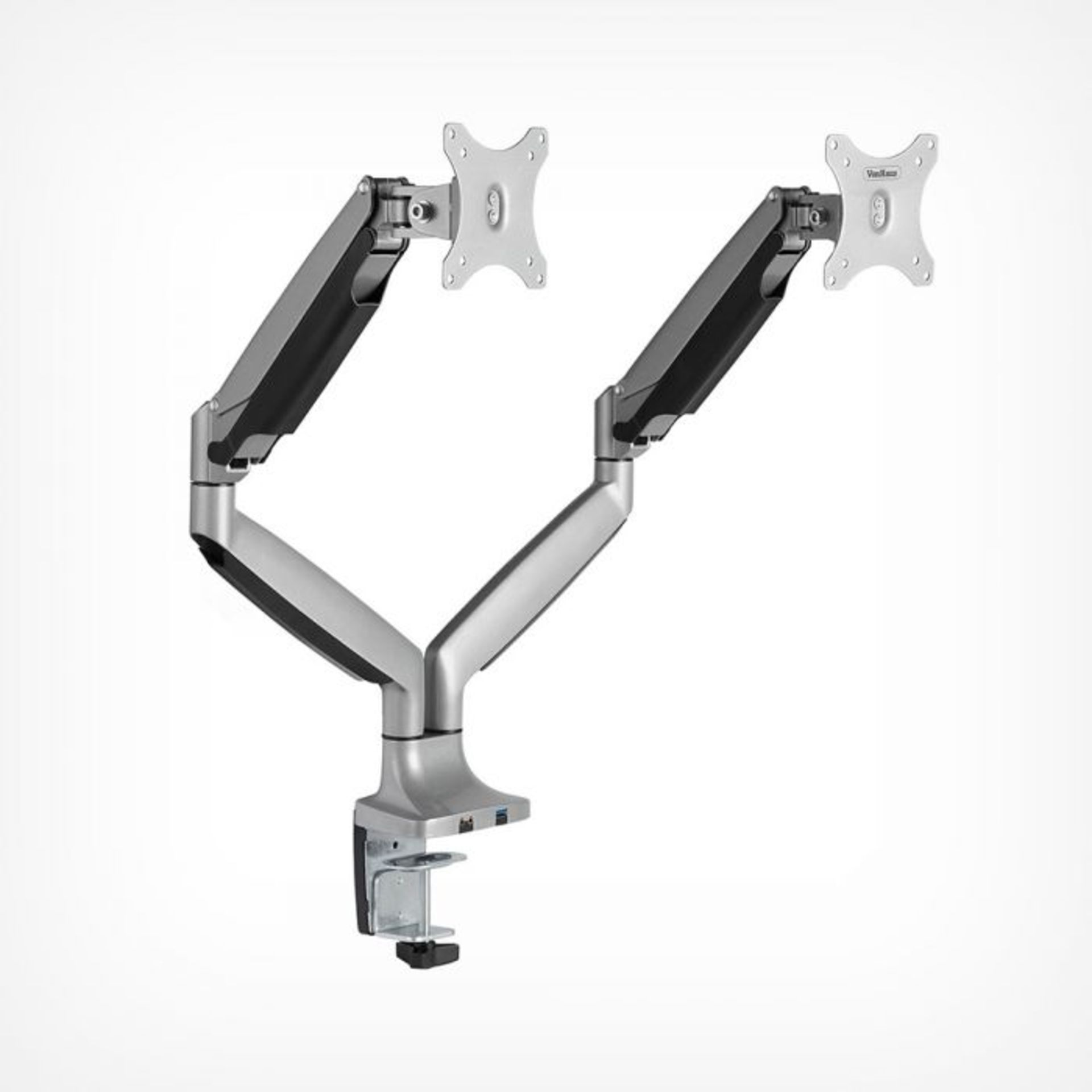 (S12) Gas Double Monitor Arm With USB Port Positioning your monitors in the optimum position h... - Image 2 of 4