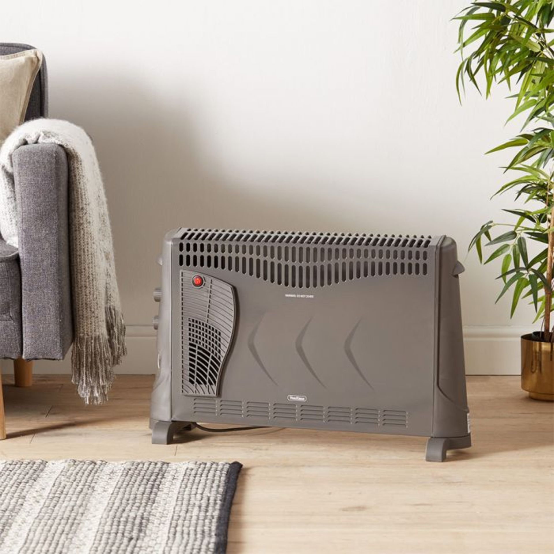 (S37) 000W Convector Heater with Turbo 3 heat settings – 750W, 1250W & 2000W – plus adjust...