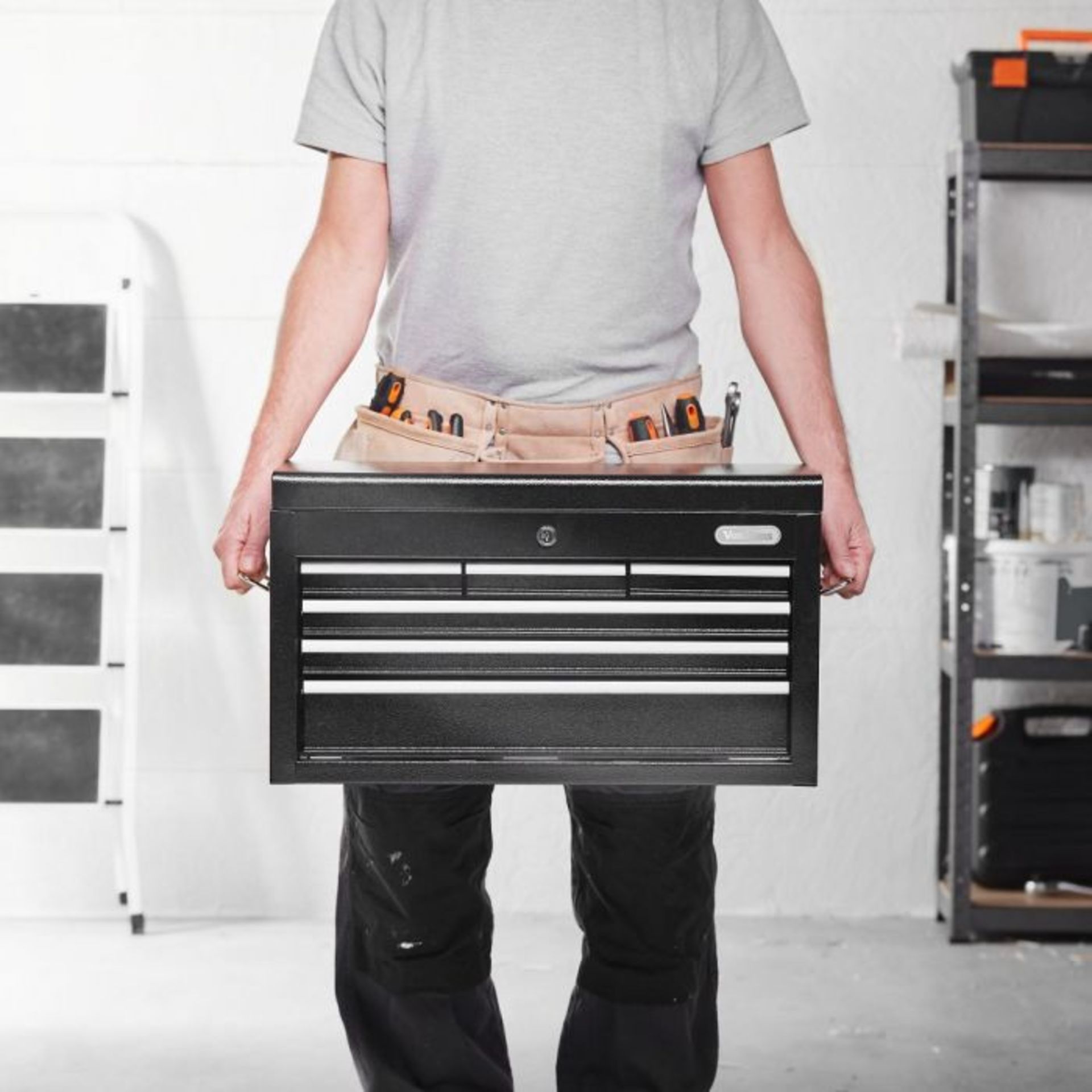 (S302) Topchest Tool Box All-metal topchest offers a secure solution to your workshop tool and... - Image 5 of 5