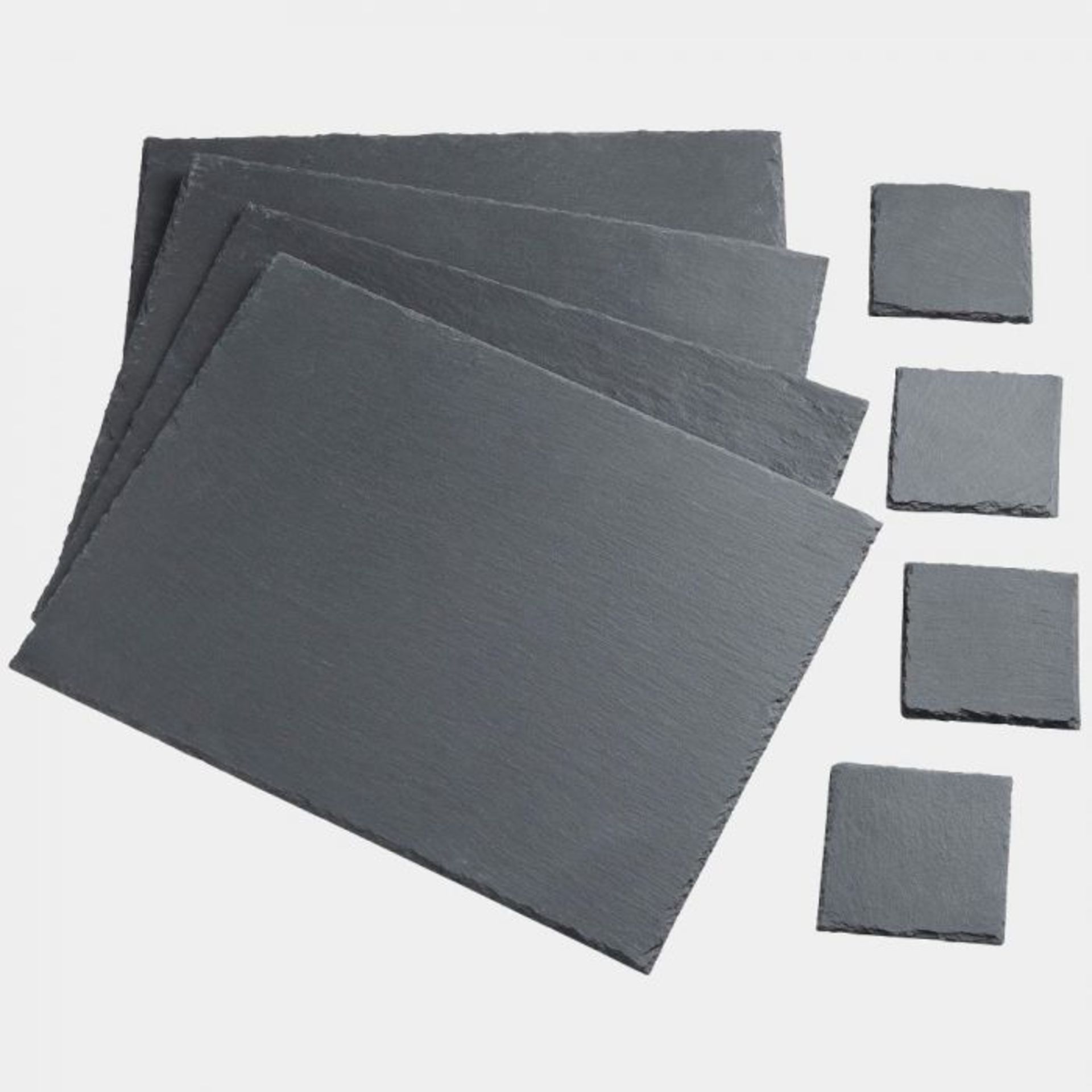 (V167) 8 Piece Slate Placemat & Coaster Set Measuring 40 X 30cm each, these placemats are the ... - Image 2 of 4