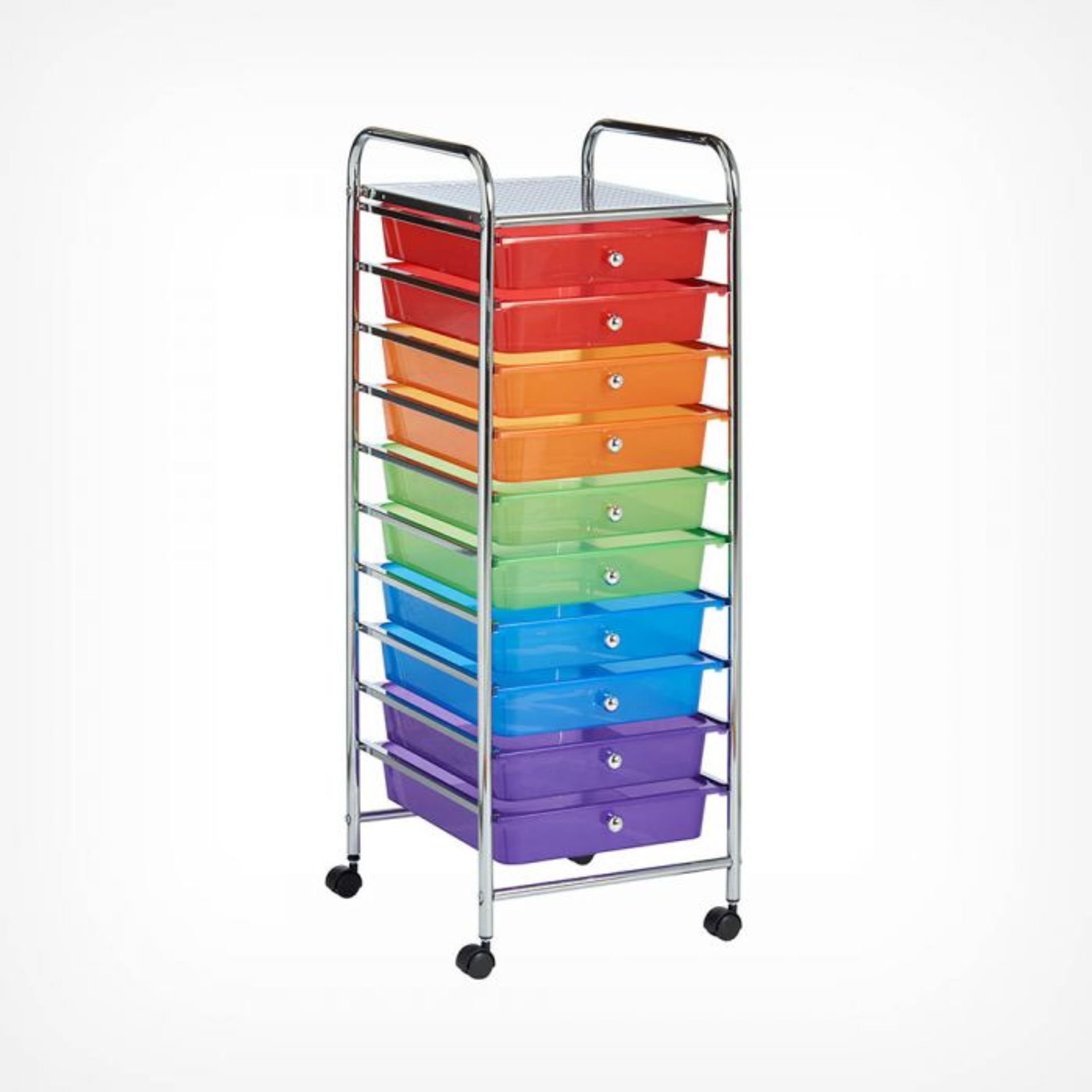 (V84) 10 Drawer Trolley - Multi Colour Versatile 10 drawer storage trolley - great for homes, ... - Image 2 of 4