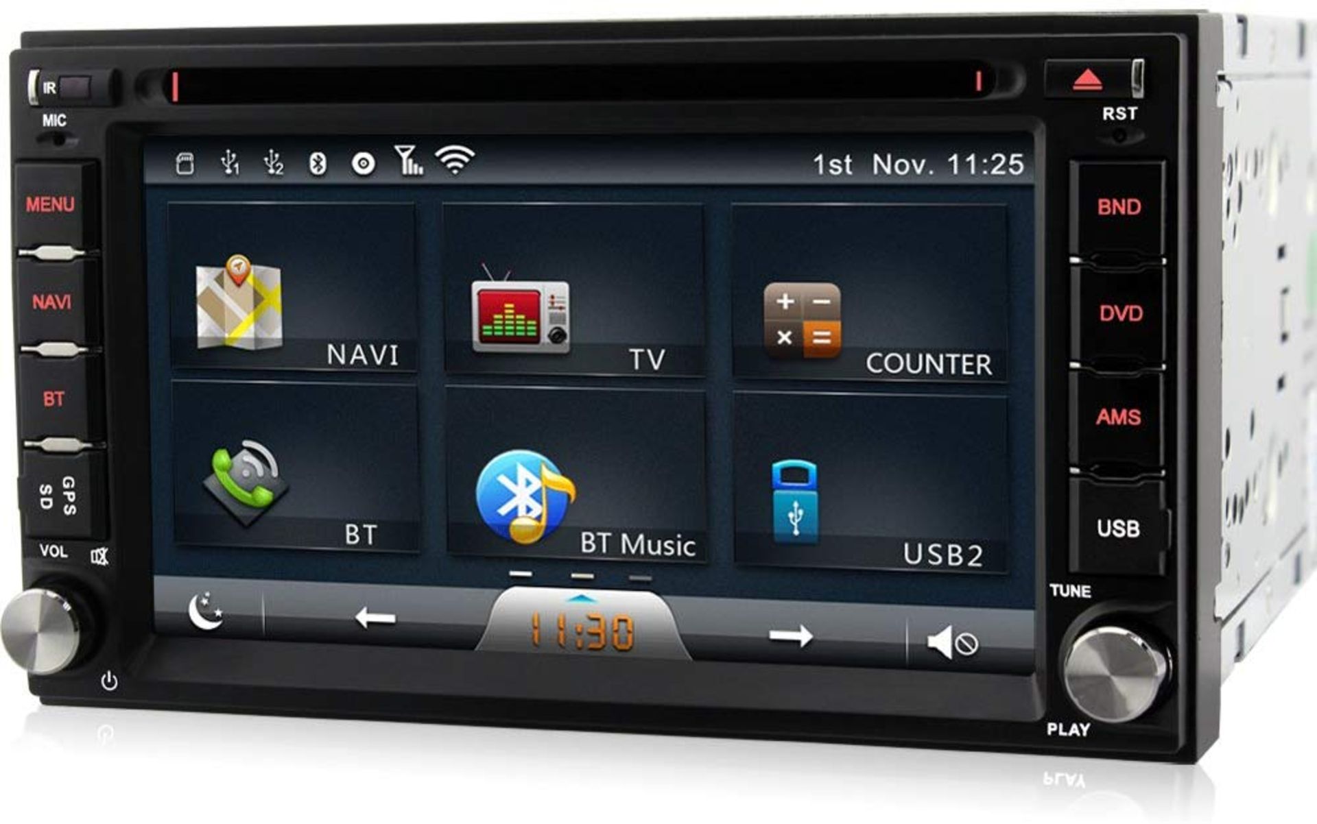 (V168) A-Sure 8GB SD Card Double 2 Din Universal Car DVD Player Stereo GPS sat nav Navigation S...