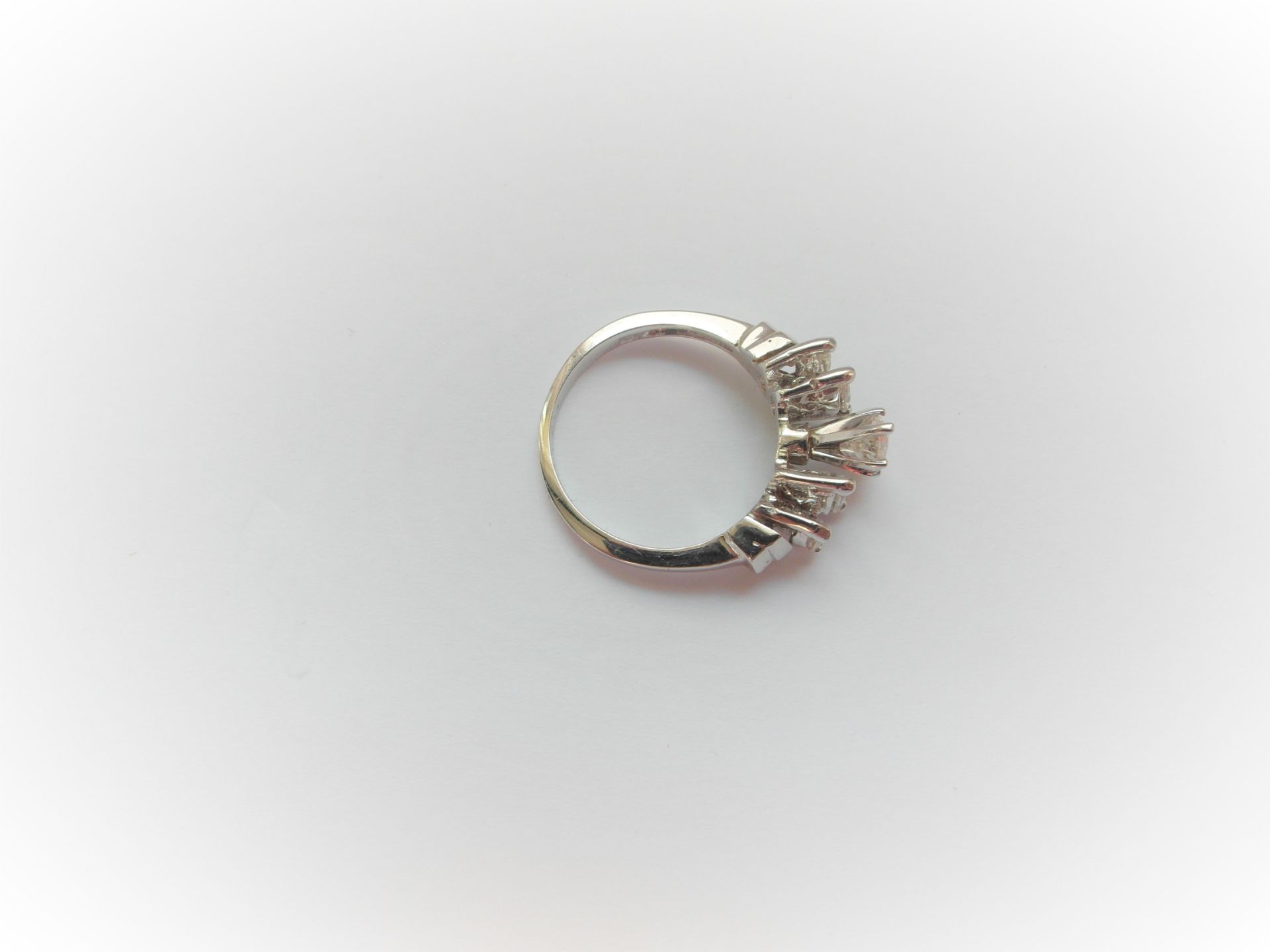 5 Stone 14Ct White Gold Marquise Diamond Ring - Image 5 of 5