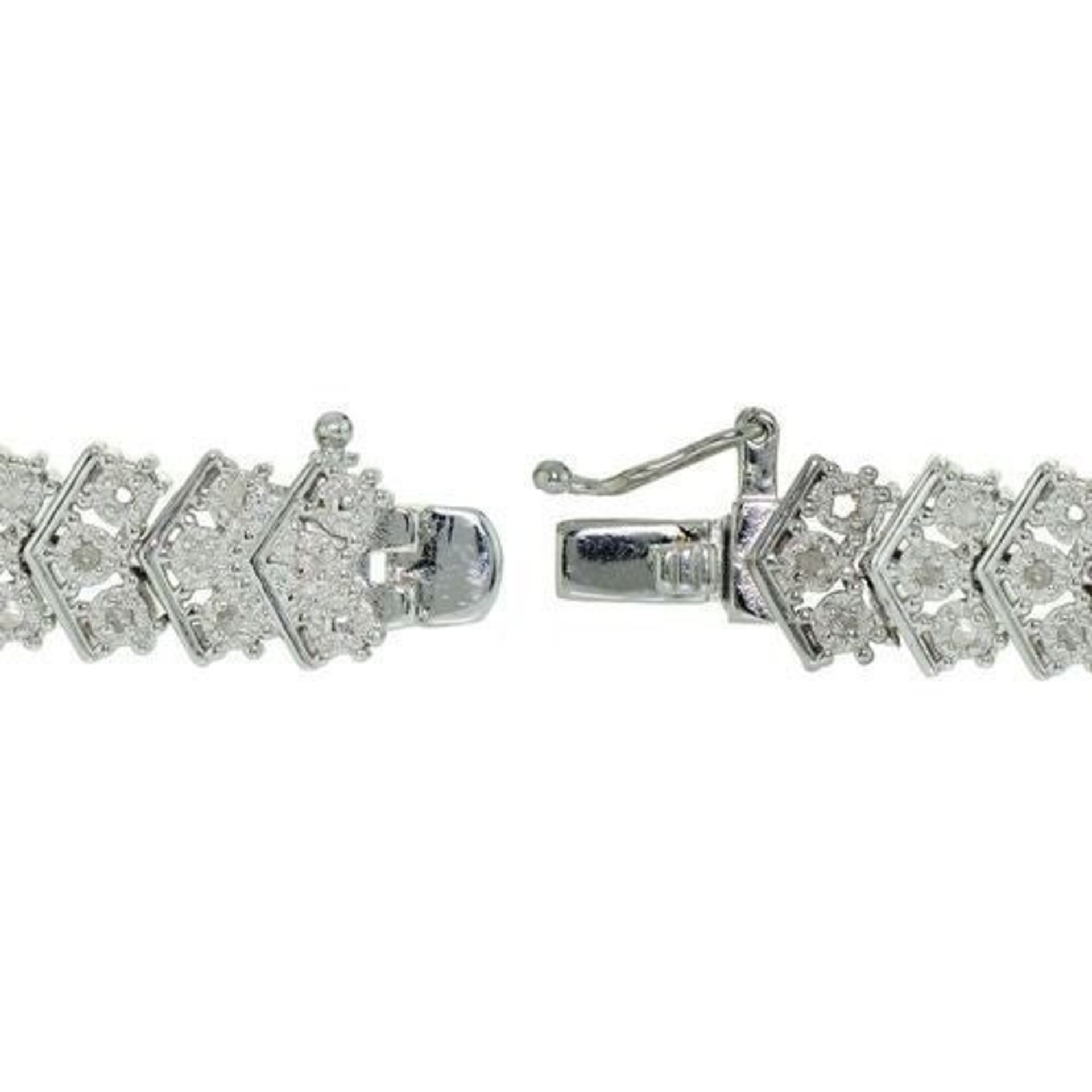 Diamond Chevron Tennis Bracelet - Image 2 of 4