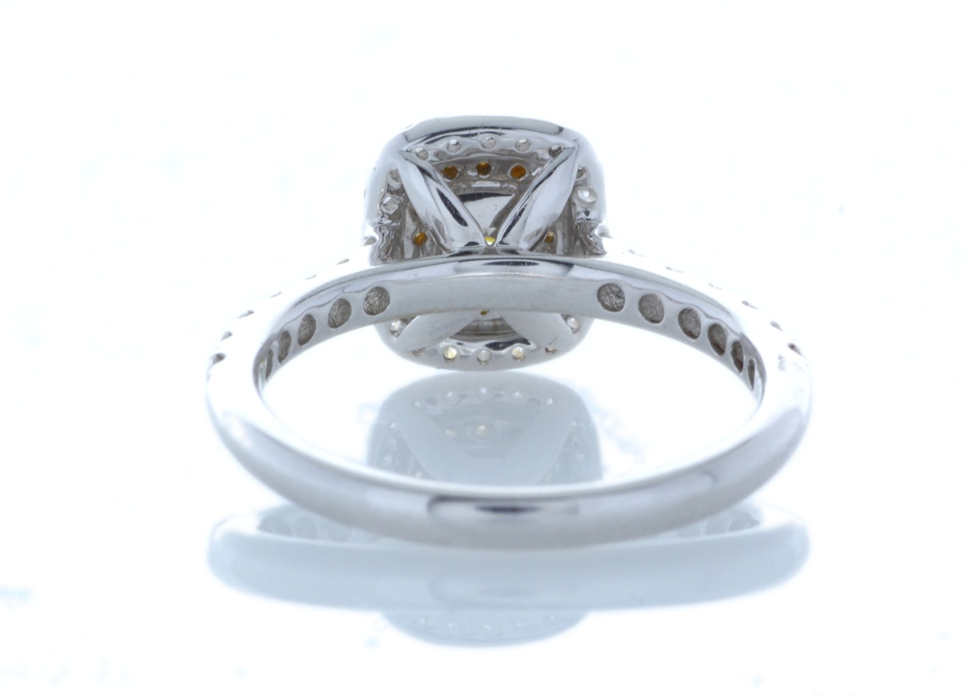 18k White Gold Single Stone With Halo Setting Ring (0.30) 0.70 Carats - Image 3 of 5