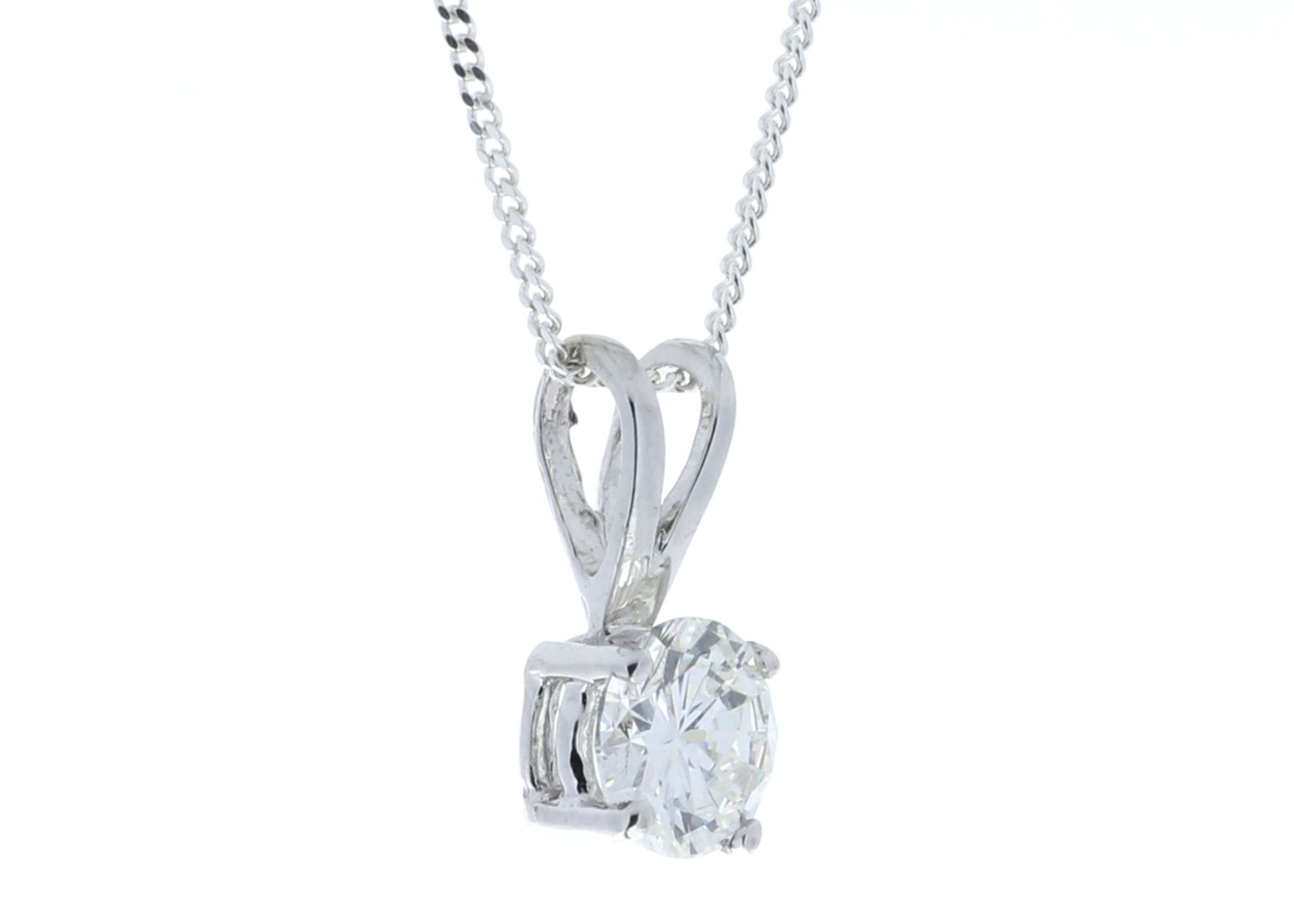 18k Single Stone Claw Set Diamond Pendant 0.50 Carats - Image 2 of 4