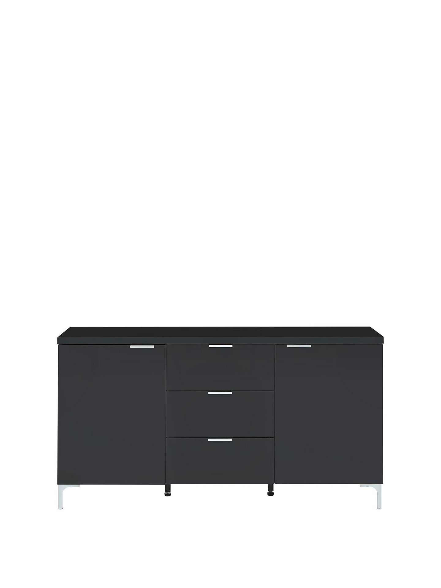 Boxed Item Adira 2 Doors 3 Drawers Sideboard [Black Gloss] 73X138X39Cm Rrp:£310.0