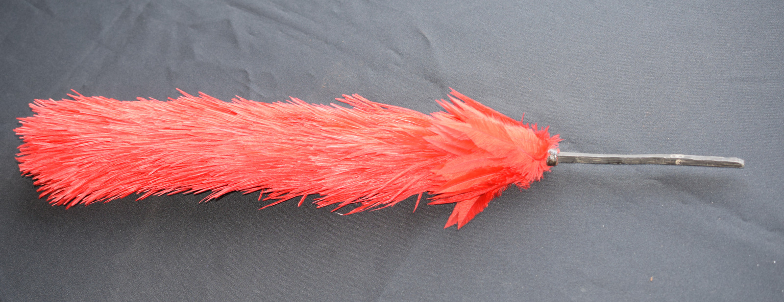 Large Military Red Feather Plume In Container - Image 3 of 4