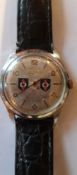 Vintage WW2 Era Delbana Watch With Swastika Markings On Dial