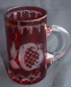 Bohemian Ruby Glass Tankard