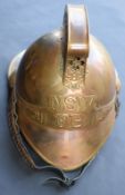 NSW Brass Fireman's Helmet