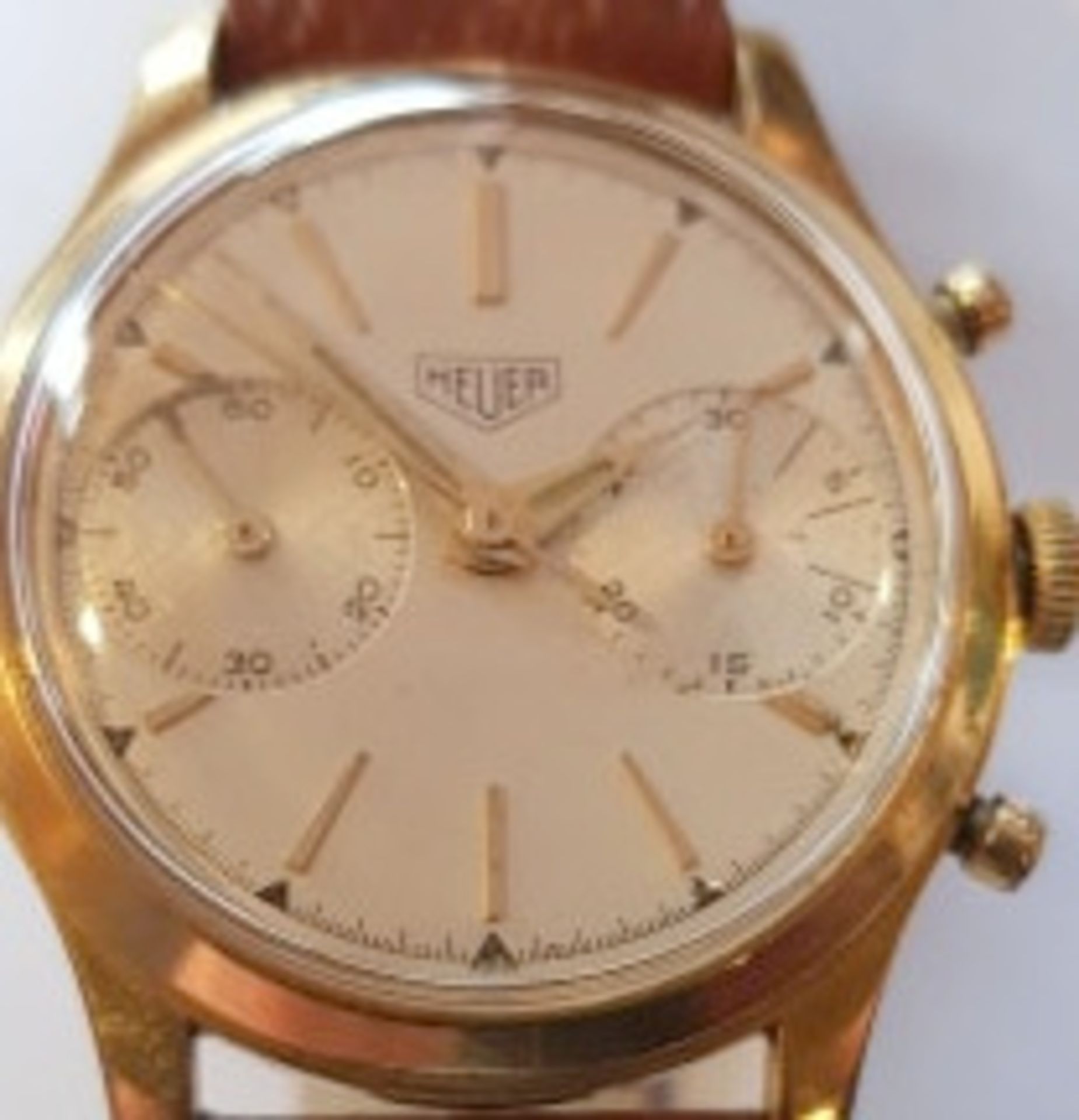 Collectable Heuer Vintage 1960/70s Manual Wind Chronograph Watch - Image 3 of 6