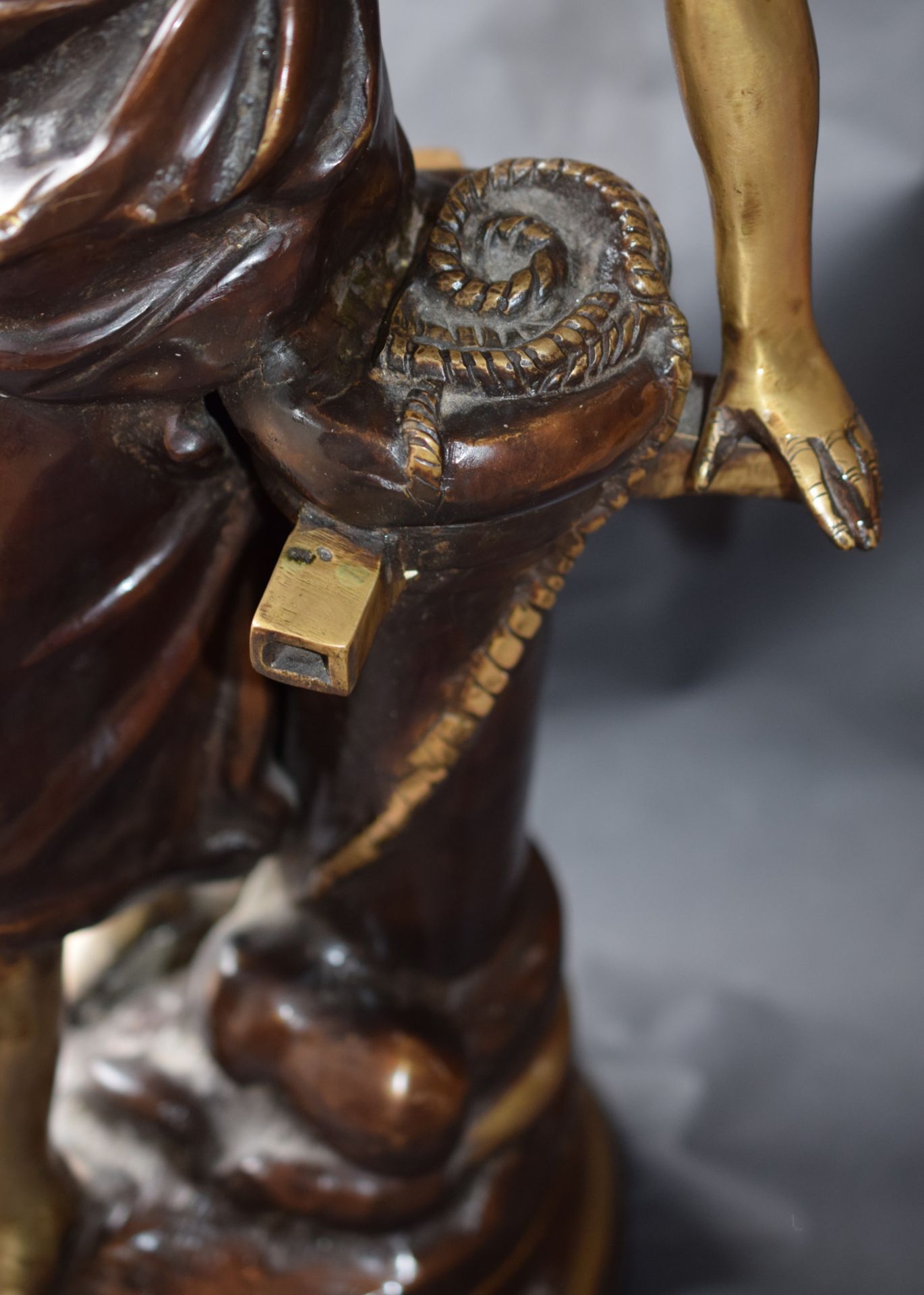 Interesting 20th Century Bronze Of Sailor's Wife And Capstan. - Image 4 of 10