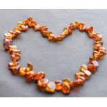 Two Vintage Amber Necklaces