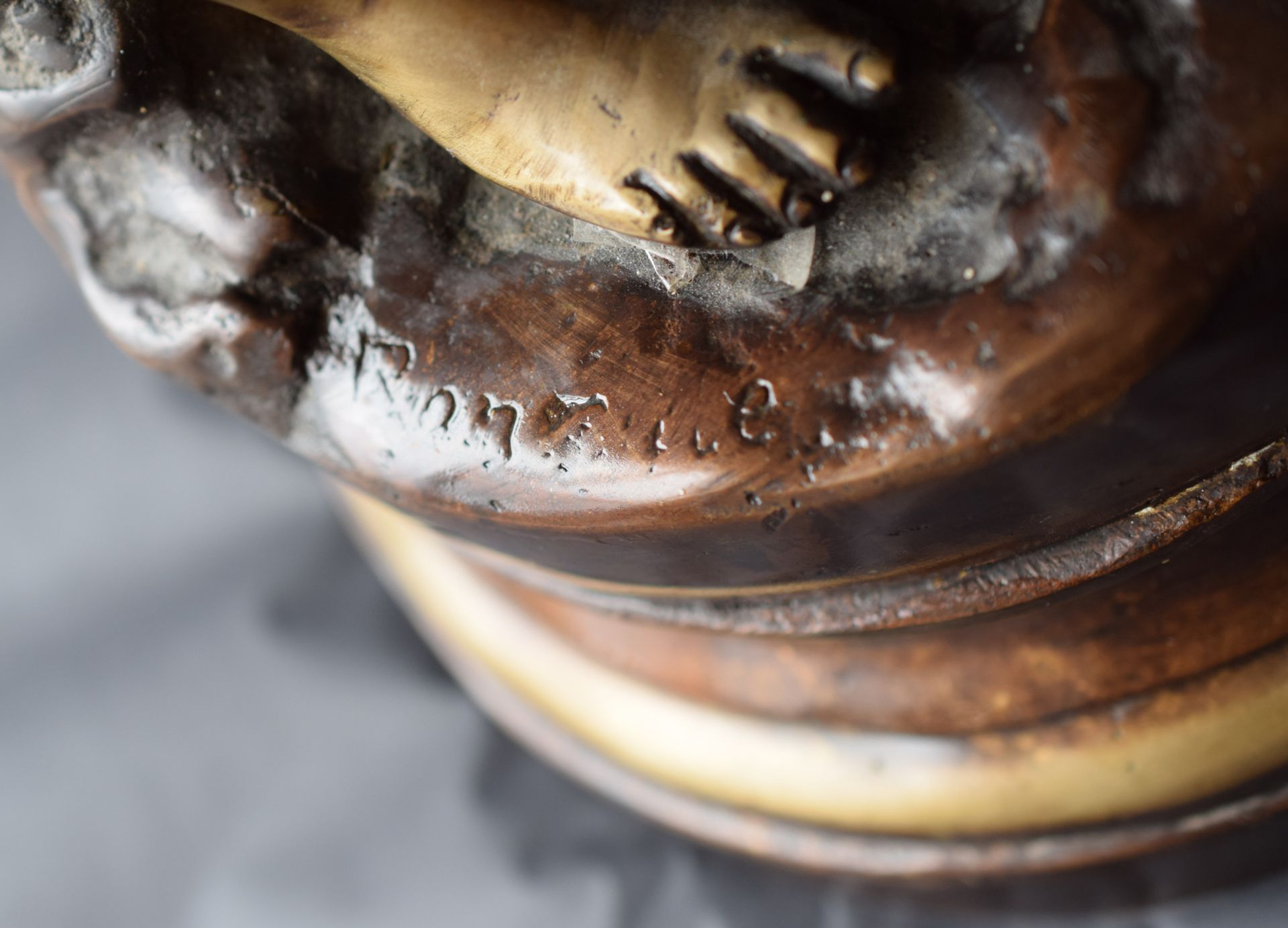 Interesting 20th Century Bronze Of Sailor's Wife And Capstan. - Image 5 of 10