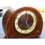 Vintage Half Circle Wooden Mantle Clock