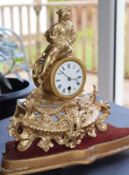 Vintage French Ornate Clock With Wall Bracket