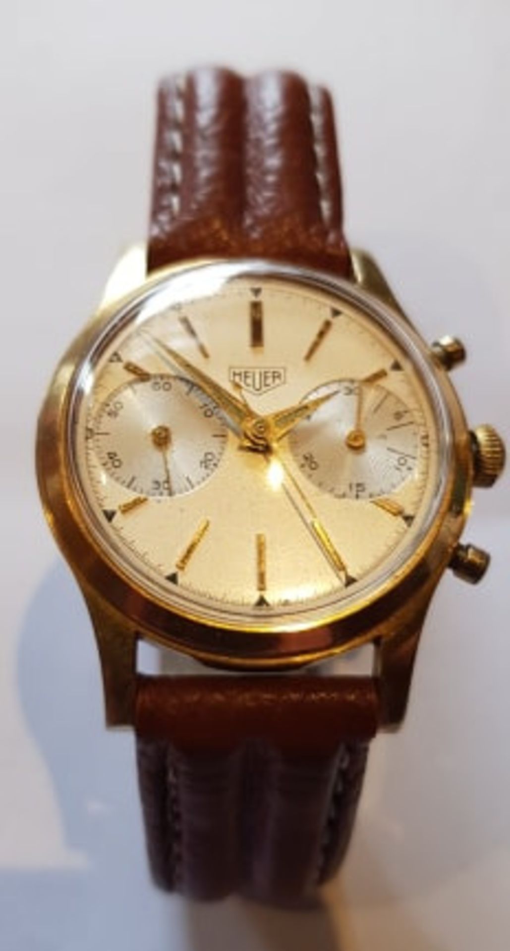 Collectable Heuer Vintage 1960/70s Manual Wind Chronograph Watch