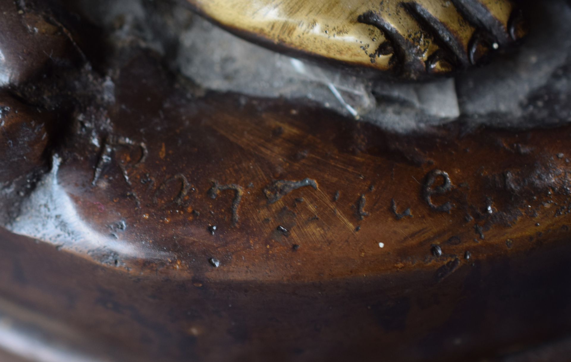 Interesting 20th Century Bronze Of Sailor's Wife And Capstan. - Image 6 of 10