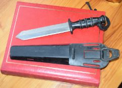 Royal Marine Diver's Knife In Scabbard With Photographic Memorabilia