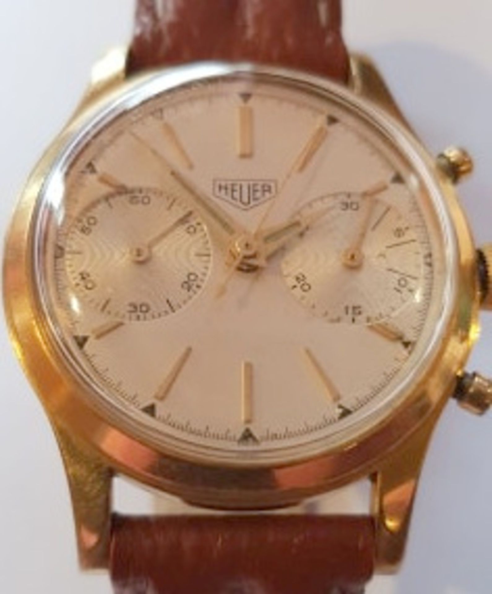 Collectable Heuer Vintage 1960/70s Manual Wind Chronograph Watch - Image 4 of 6