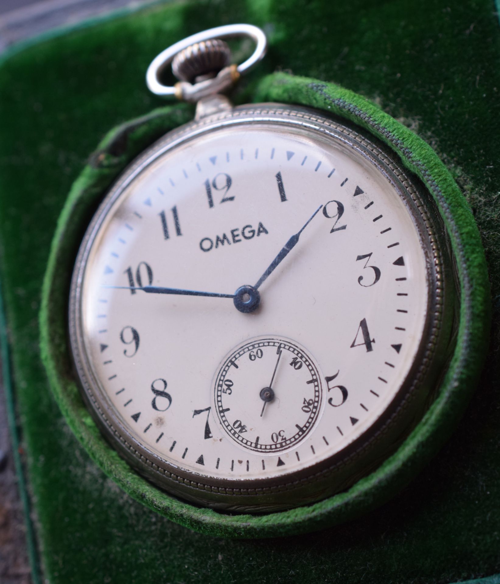 Silver Omega Pocket Watch And Travel Case - Image 5 of 7