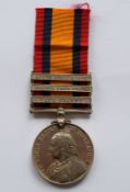 3 Bar Silver Queen Victoria South African Medal Rifle Brigade