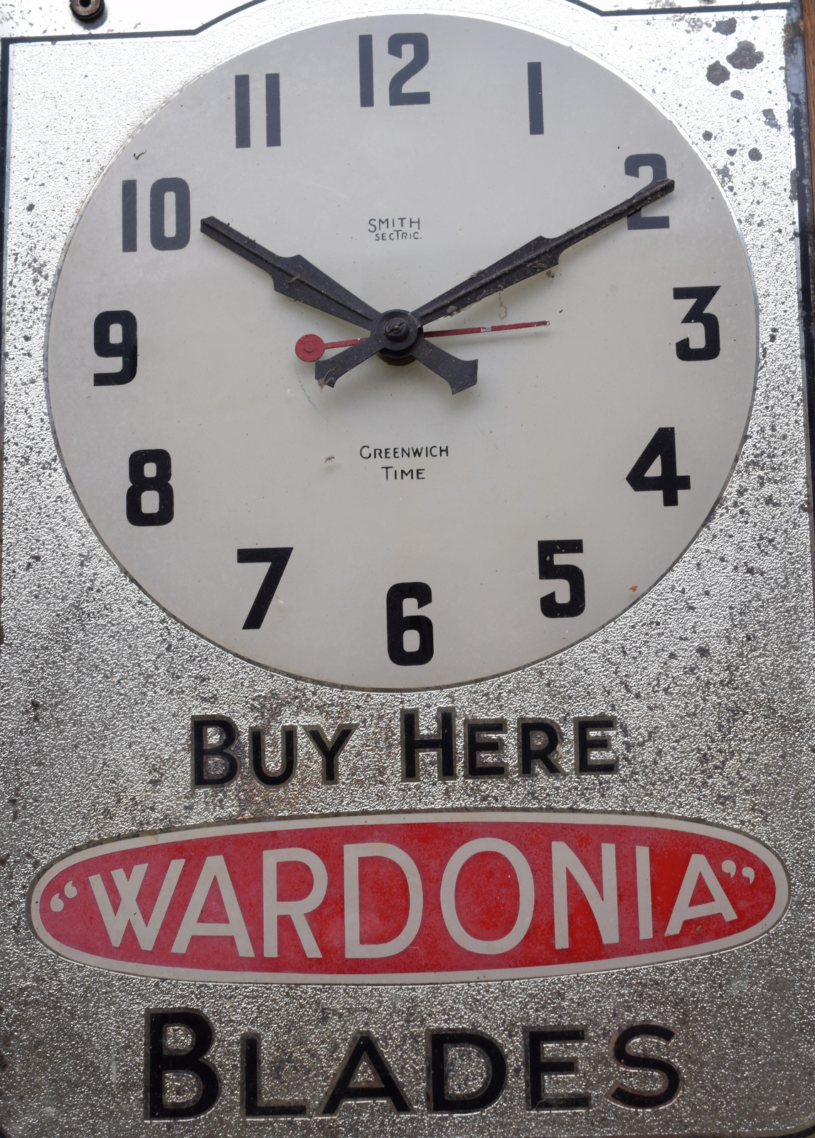 Vintage Smiths Electric Clock Advertising Wardonia Razor Blades - Image 4 of 4