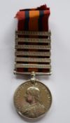 6 Bar Silver Queen Victoria South Africa Medal Roberts Horse