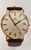 9ct Gold Omega Geneve Manual Wind With Box Serviced Full Set